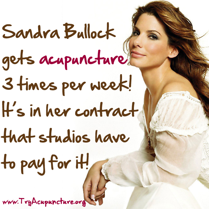 Sandra bullock acupuncture