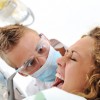 Scared female at hospital, visiting dentist